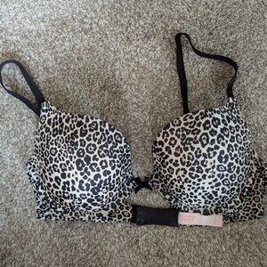 Victoria's Secret Push-up Bra Leopard Print Size 34D